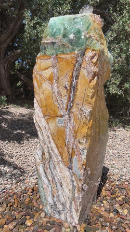 Fluorite and Jasper Fountain in a landscape setting