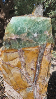 Fluorite and Jasper Fountain in a landscape setting